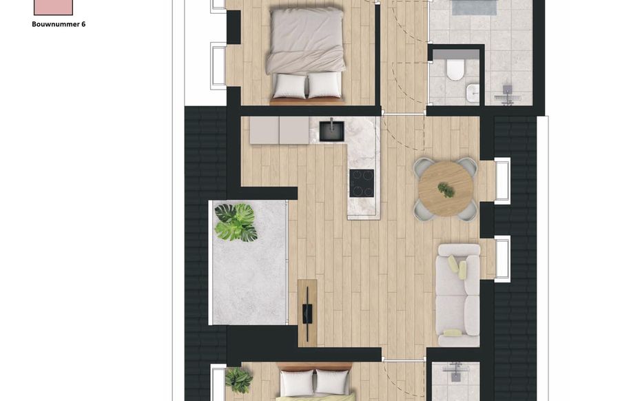 Appartement, bouwnummer 6 