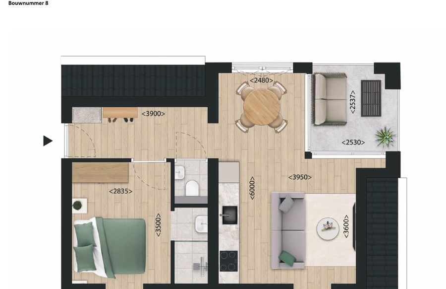 Appartement, bouwnummer 8 