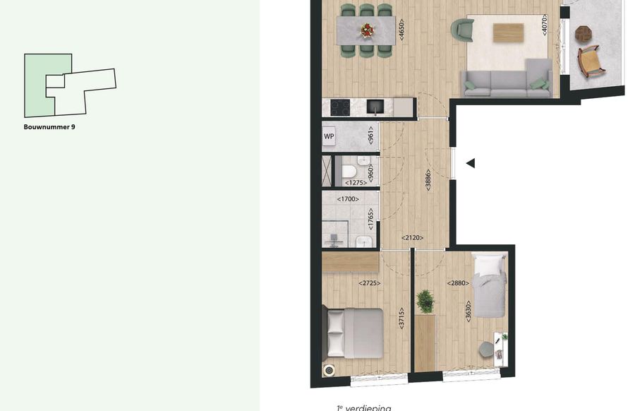 Appartement, bouwnummer 9 