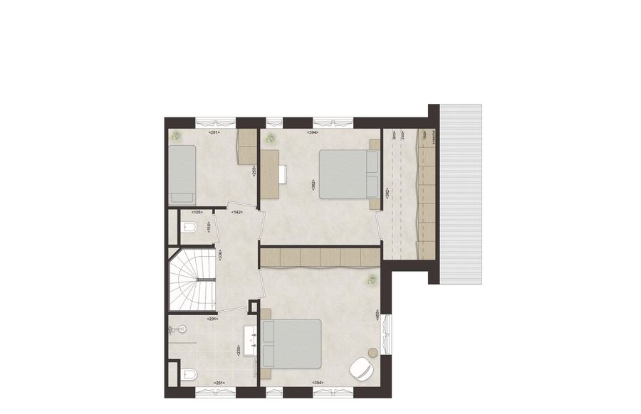 L72 - Royale hoekwoning dwarskap en uitbouw, bouwnummer 51 
