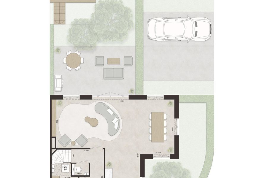 L72 - Royale hoekwoning dwarskap en uitbouw, bouwnummer 51 