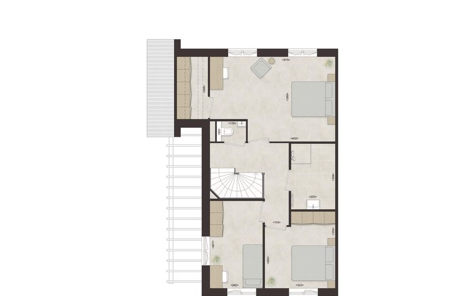 F60 - Royale hoekwoning dwarskap en uitbouw, bouwnummer 37 
