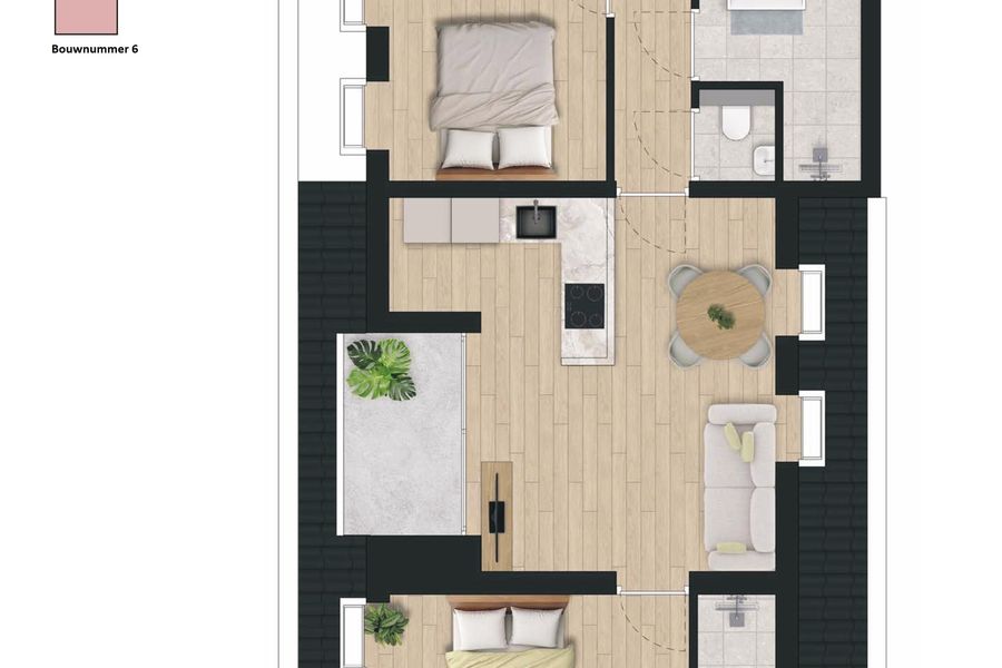 Appartement, bouwnummer 6 