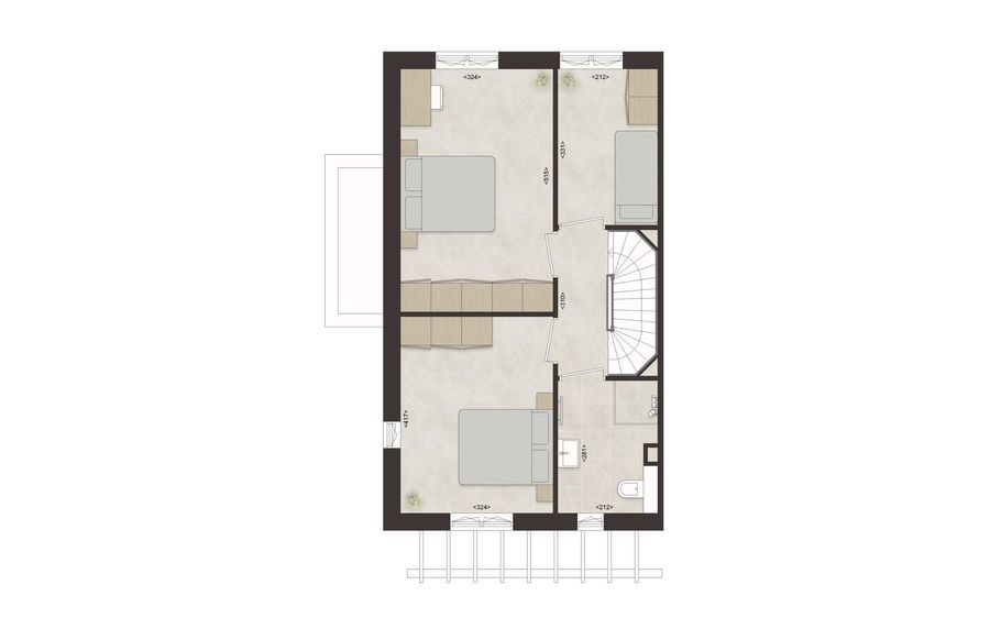 C57 - Royale hoekwoning dwarskap en erker, bouwnummer 25 