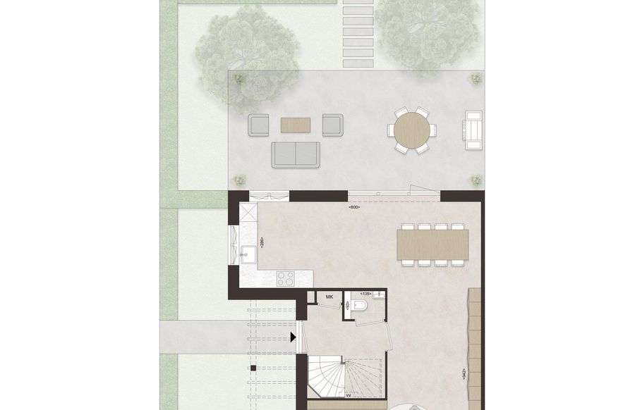 F60 - Royale hoekwoning dwarskap en uitbouw, bouwnummer 37 