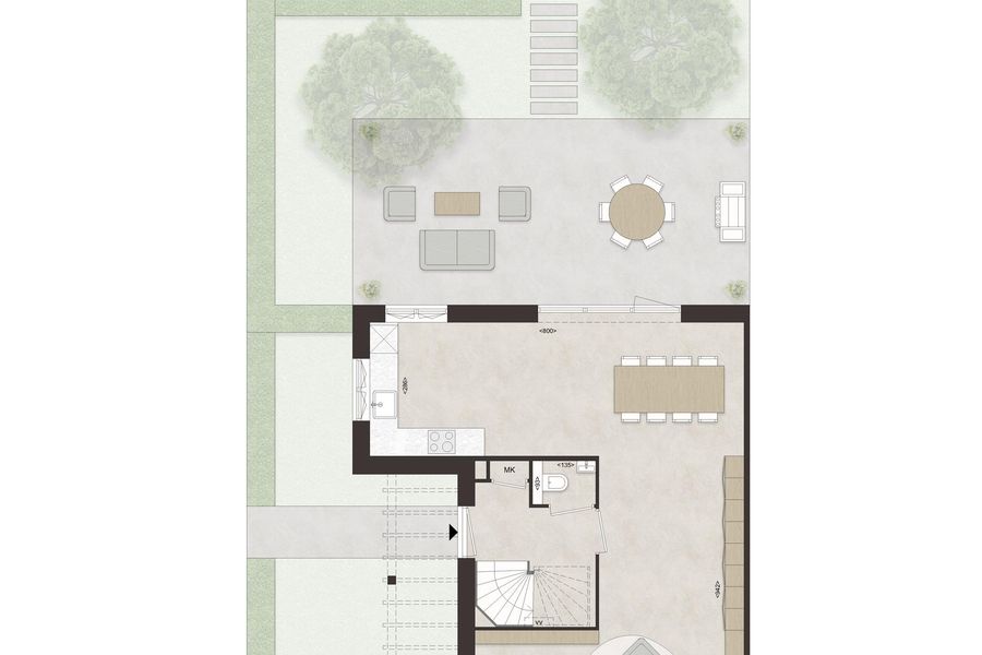 F60 - Royale hoekwoning dwarskap en uitbouw, bouwnummer 37 
