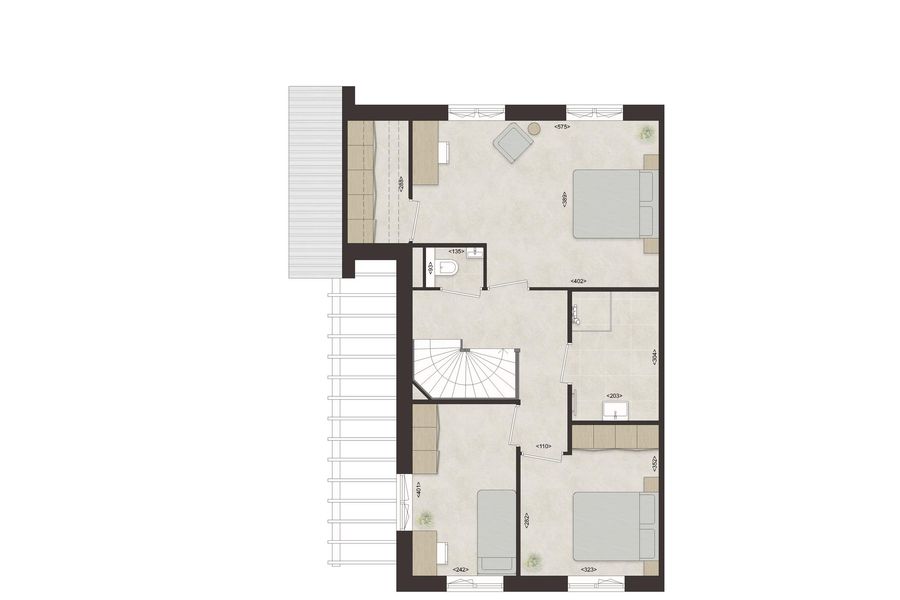 F60 - Royale hoekwoning dwarskap en uitbouw, bouwnummer 37 