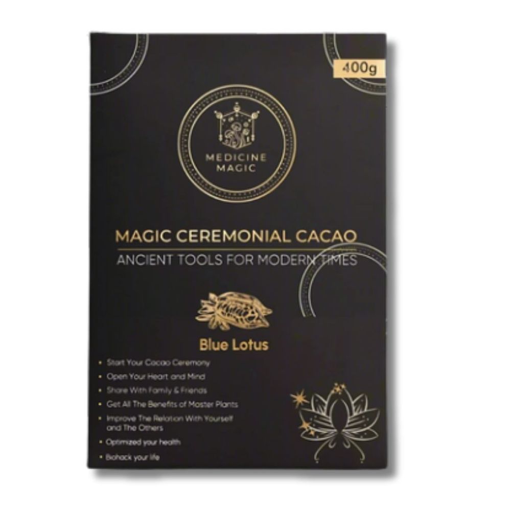 Microdose - Ceremoni&euml;le Cacao met Blue Lotus &ndash; Nymphaea Caerulea (hartopenend & ontspannend)