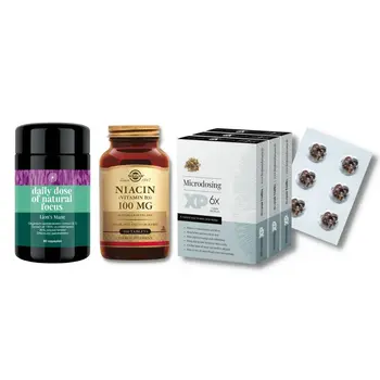 Microdose - Stamets Stack Lion's Mane Capsules + Microdosing XP Truffles +  Niacin