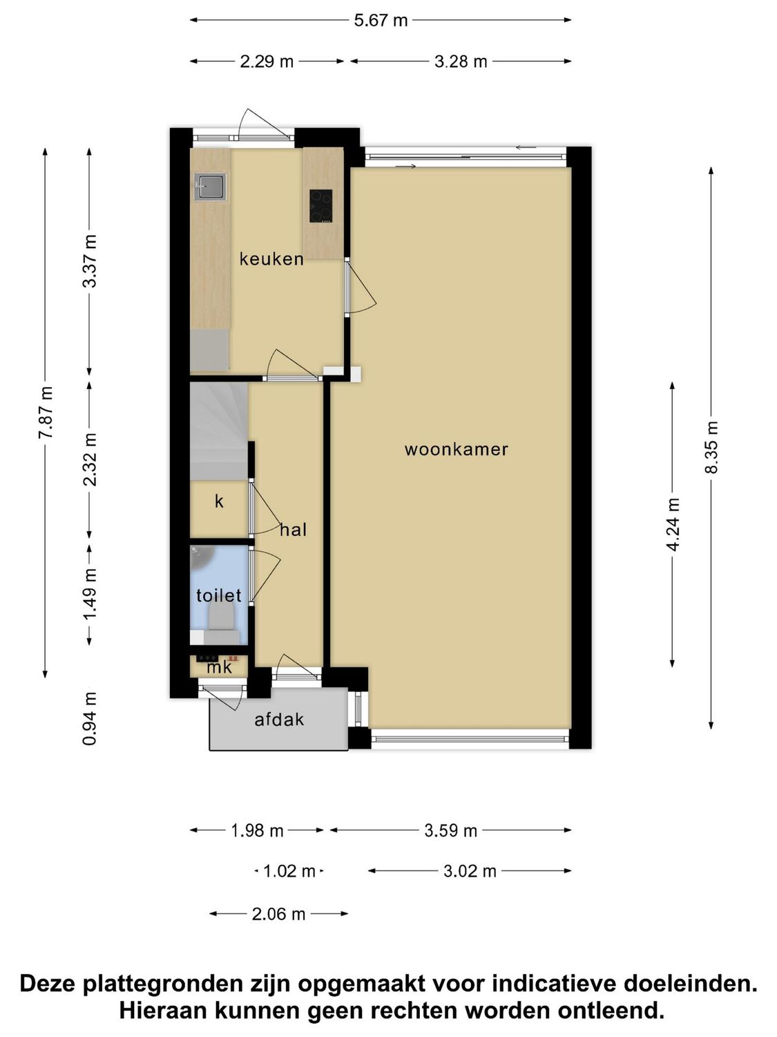 Beukenlaan 56, SPIJKENISSE plattegrond 1