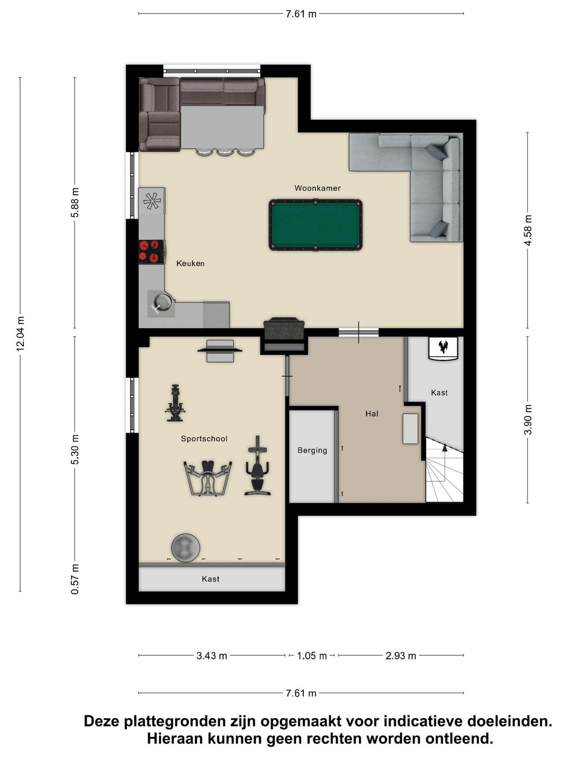 Gooischelaan 22, ZUIDLAND plattegrond 1