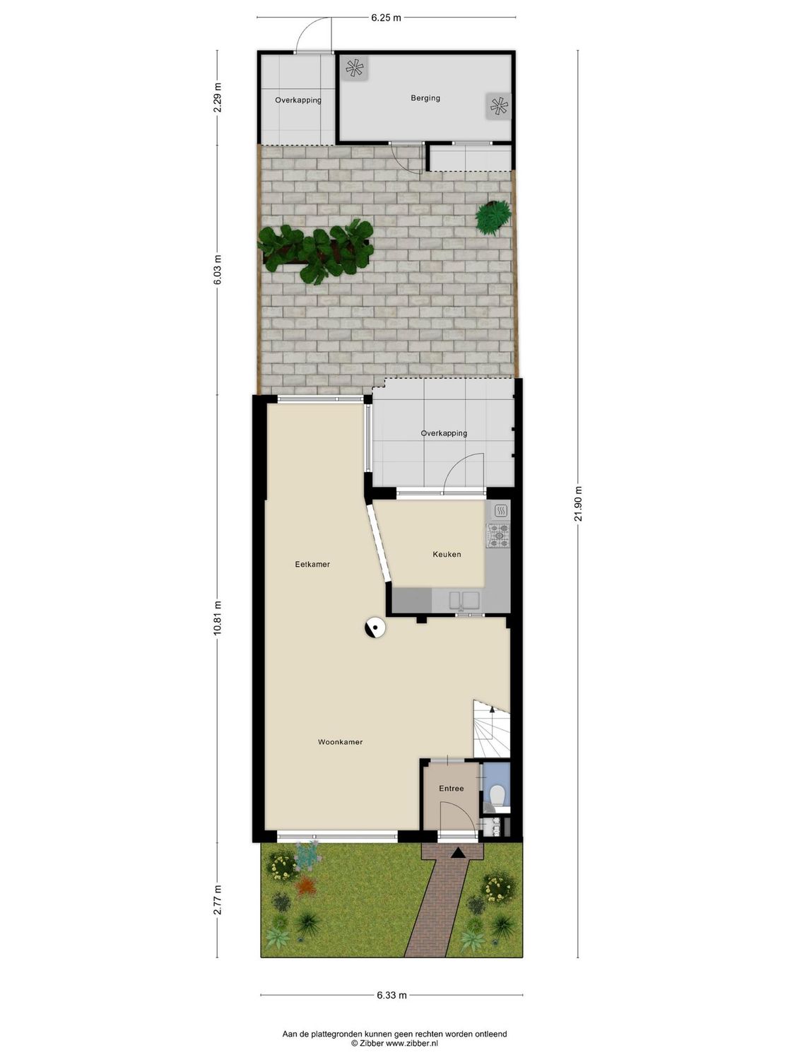 Hooftweg 107, GEERVLIET plattegrond 1