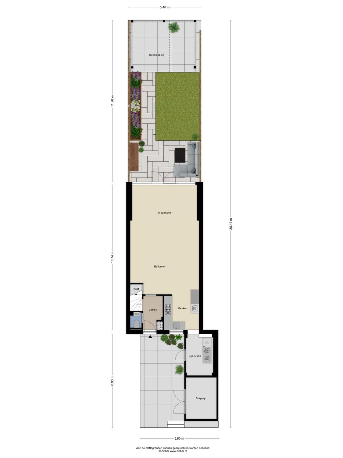 Jachthoek 6, ZUIDLAND plattegrond 1