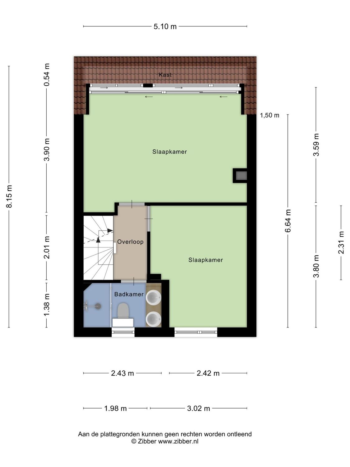 Jachthoek 6, ZUIDLAND plattegrond 2