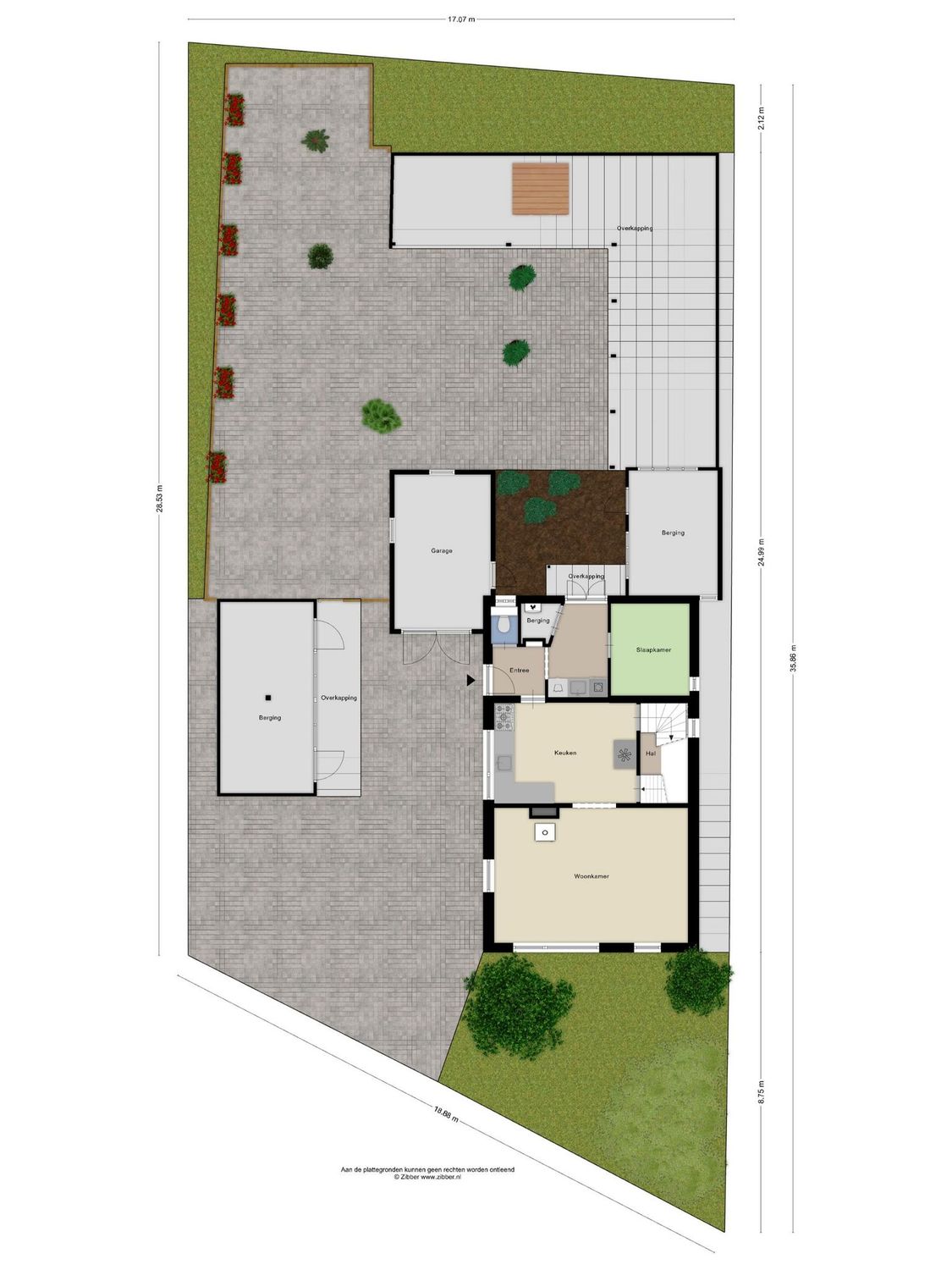 Sportlaan 6, GEERVLIET plattegrond 1