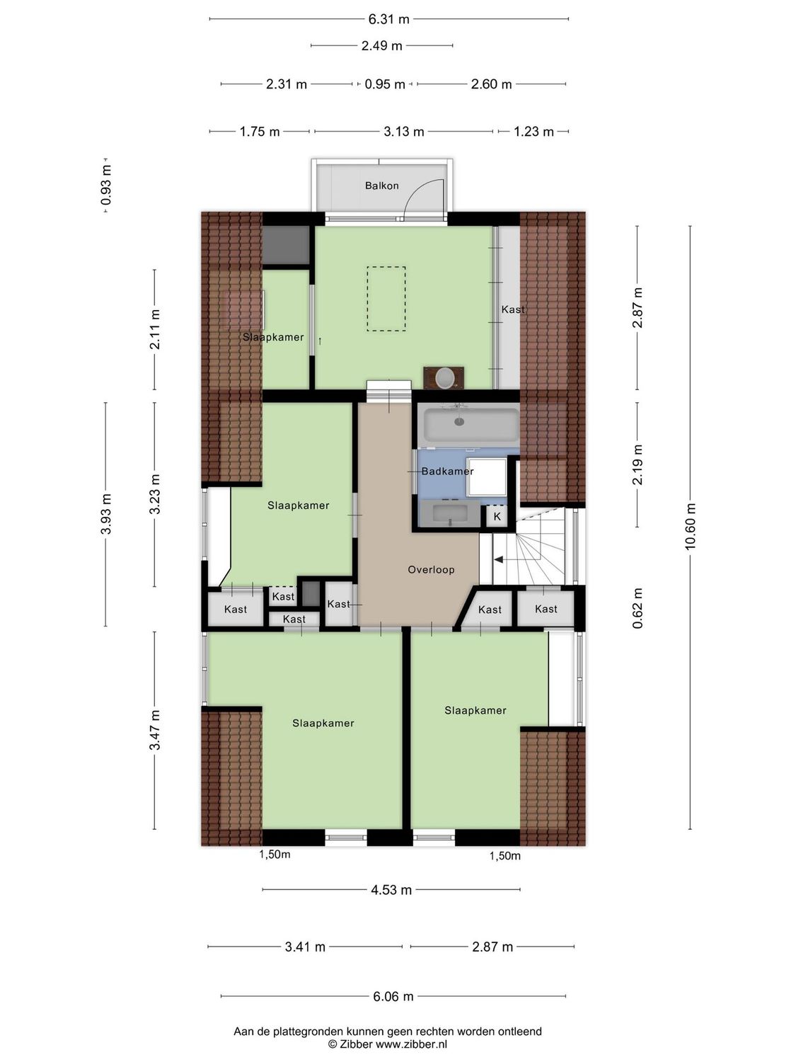 Sportlaan 6, GEERVLIET plattegrond 3