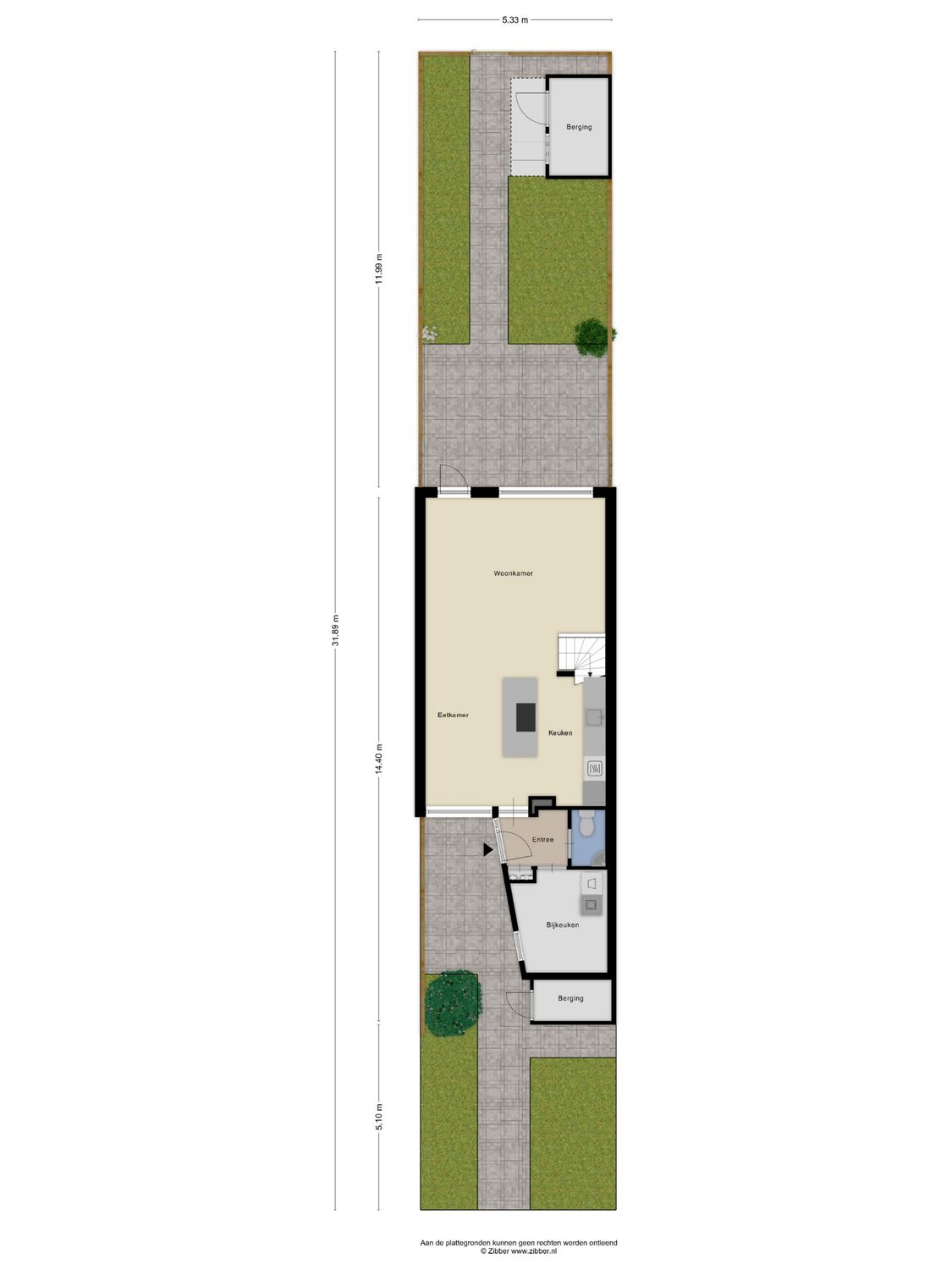 Paradijsstraat 33, ZUIDLAND plattegrond 1