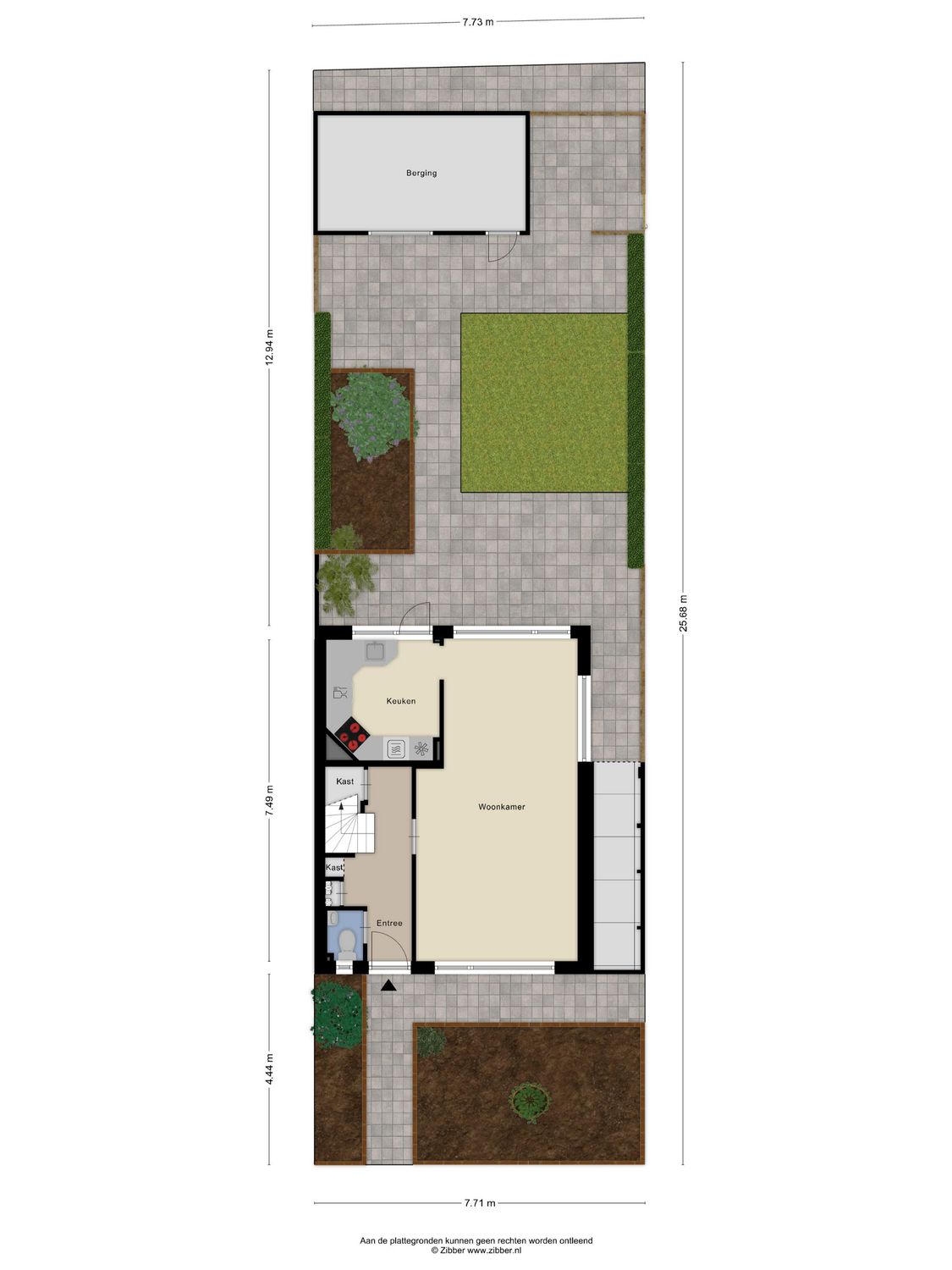 Polderlaan 121, GEERVLIET plattegrond 1