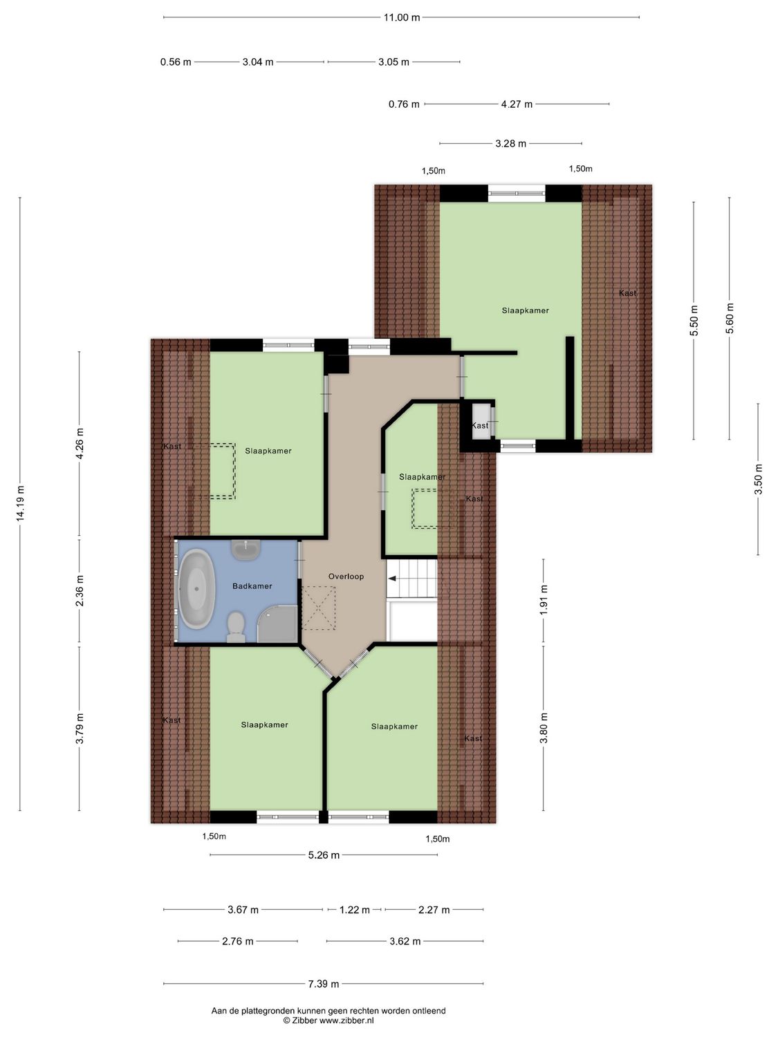 Gooischelaan 14, ZUIDLAND plattegrond 3