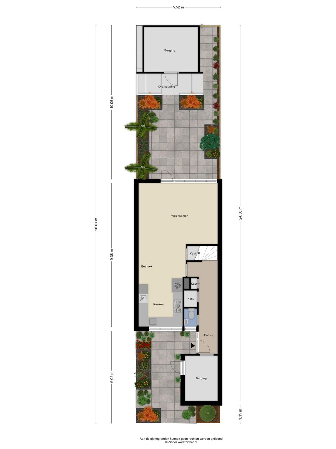 Slakkenveen 520, SPIJKENISSE plattegrond 1