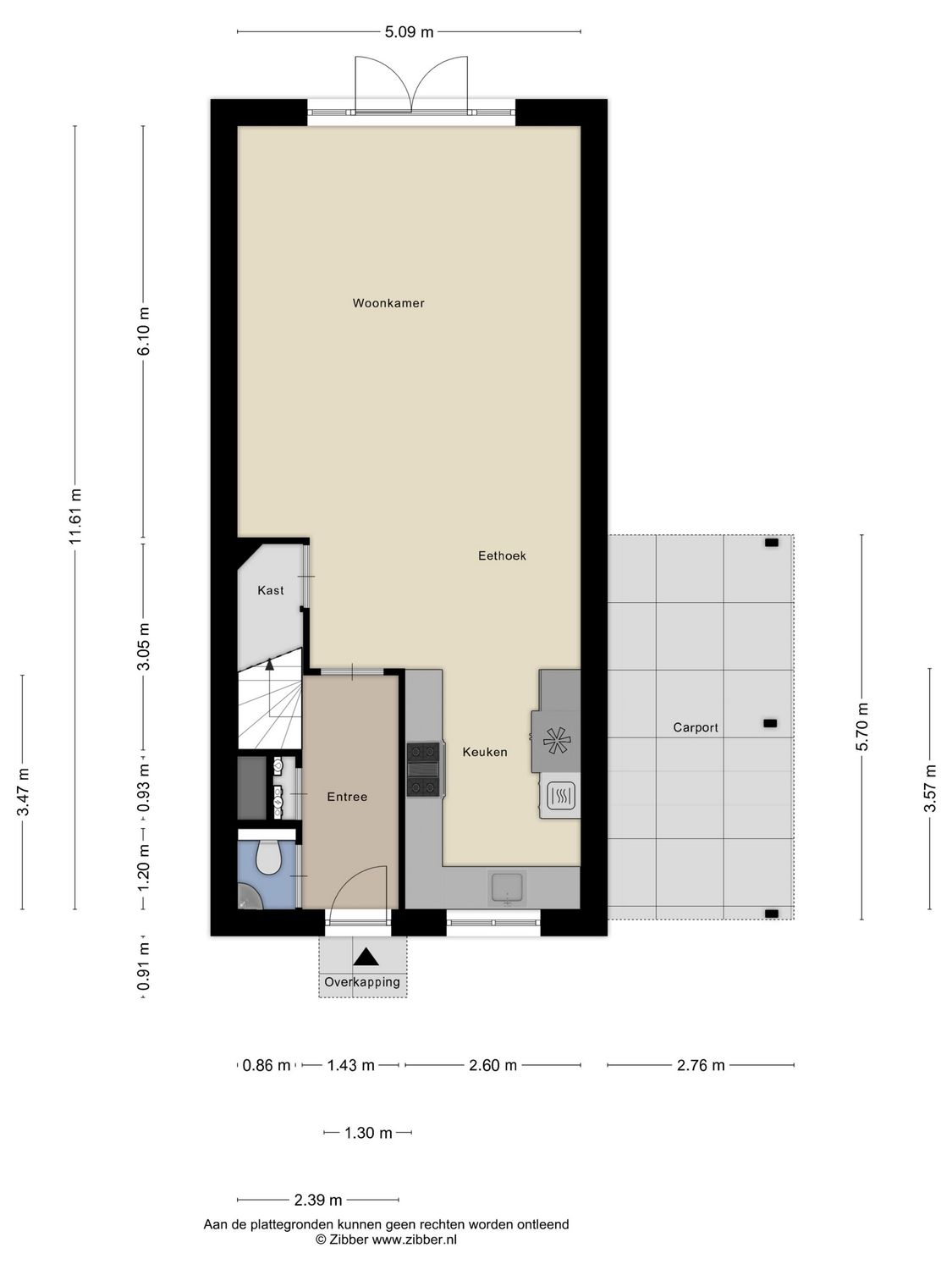D. de Koninglaan 5, HEKELINGEN plattegrond 1