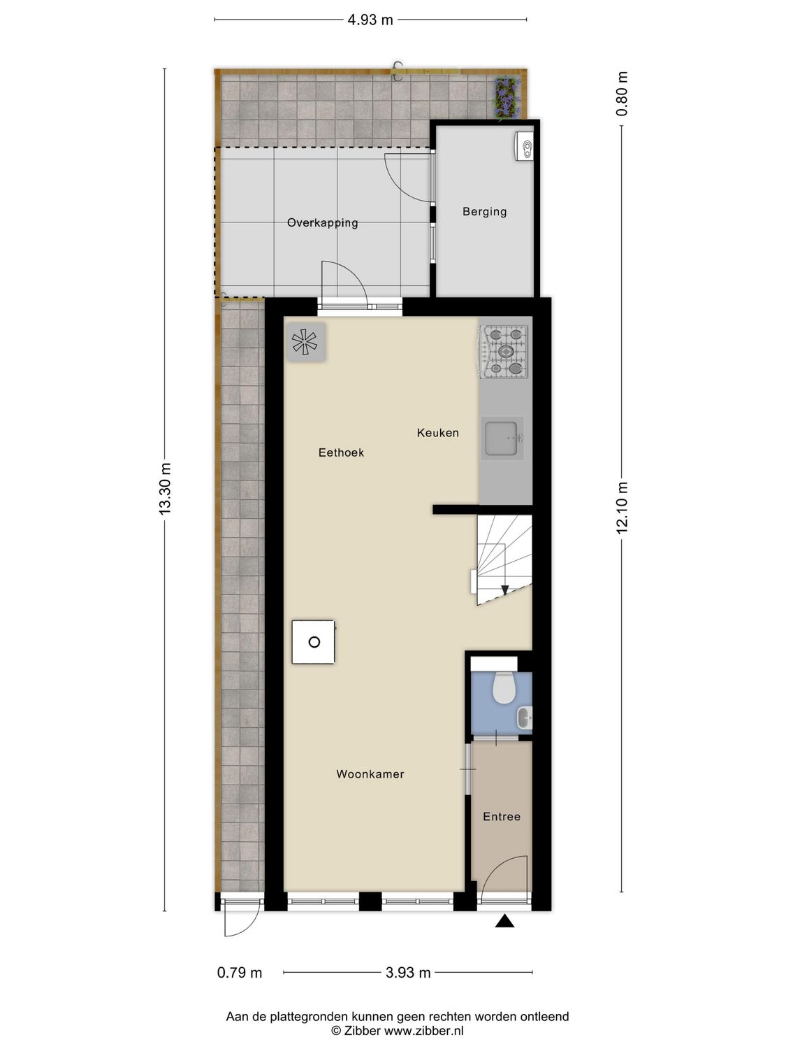 Nieuwstraat 24, BRIELLE plattegrond 1