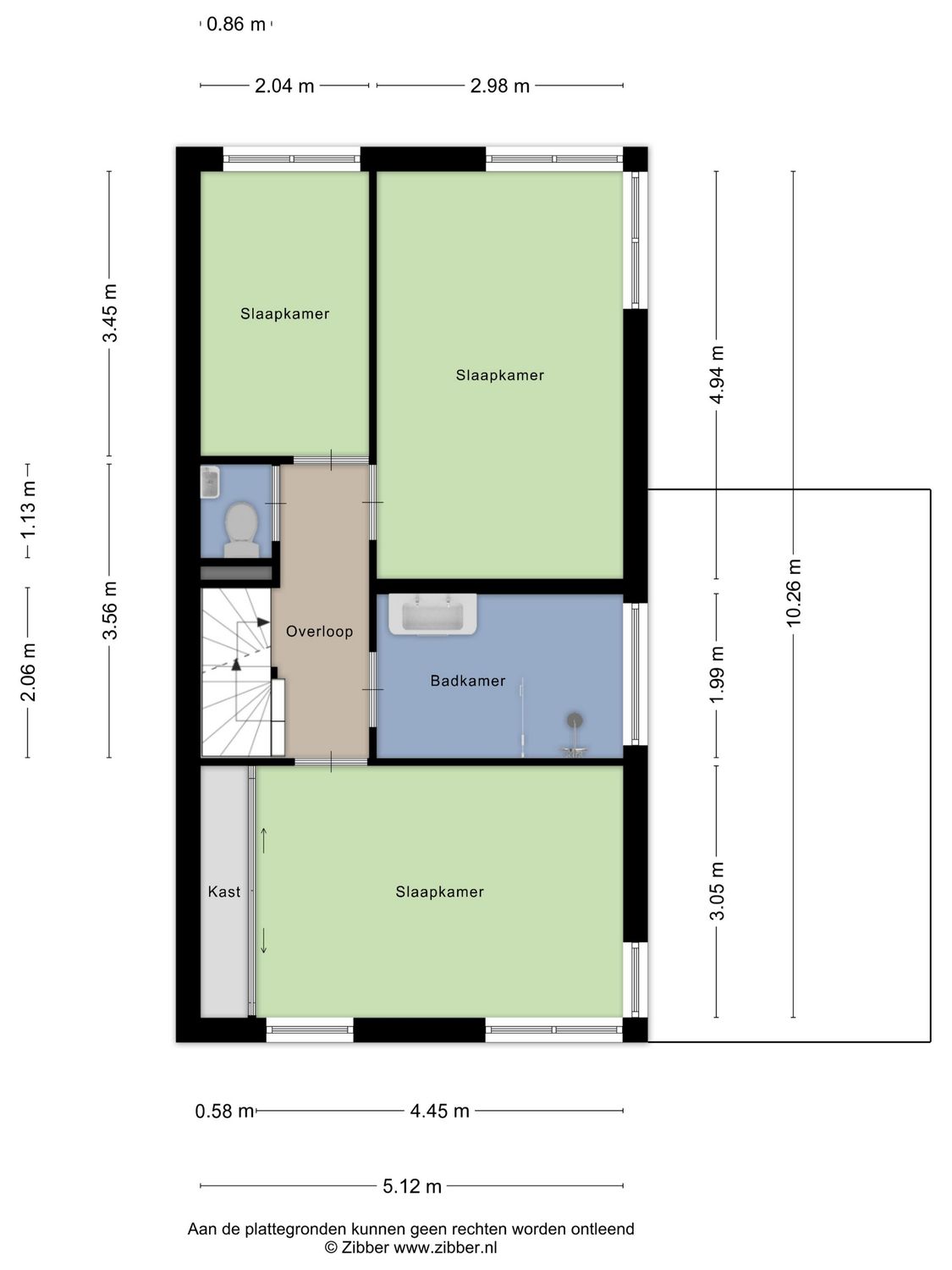 Anke Servaesstraat 36, SPIJKENISSE plattegrond 2