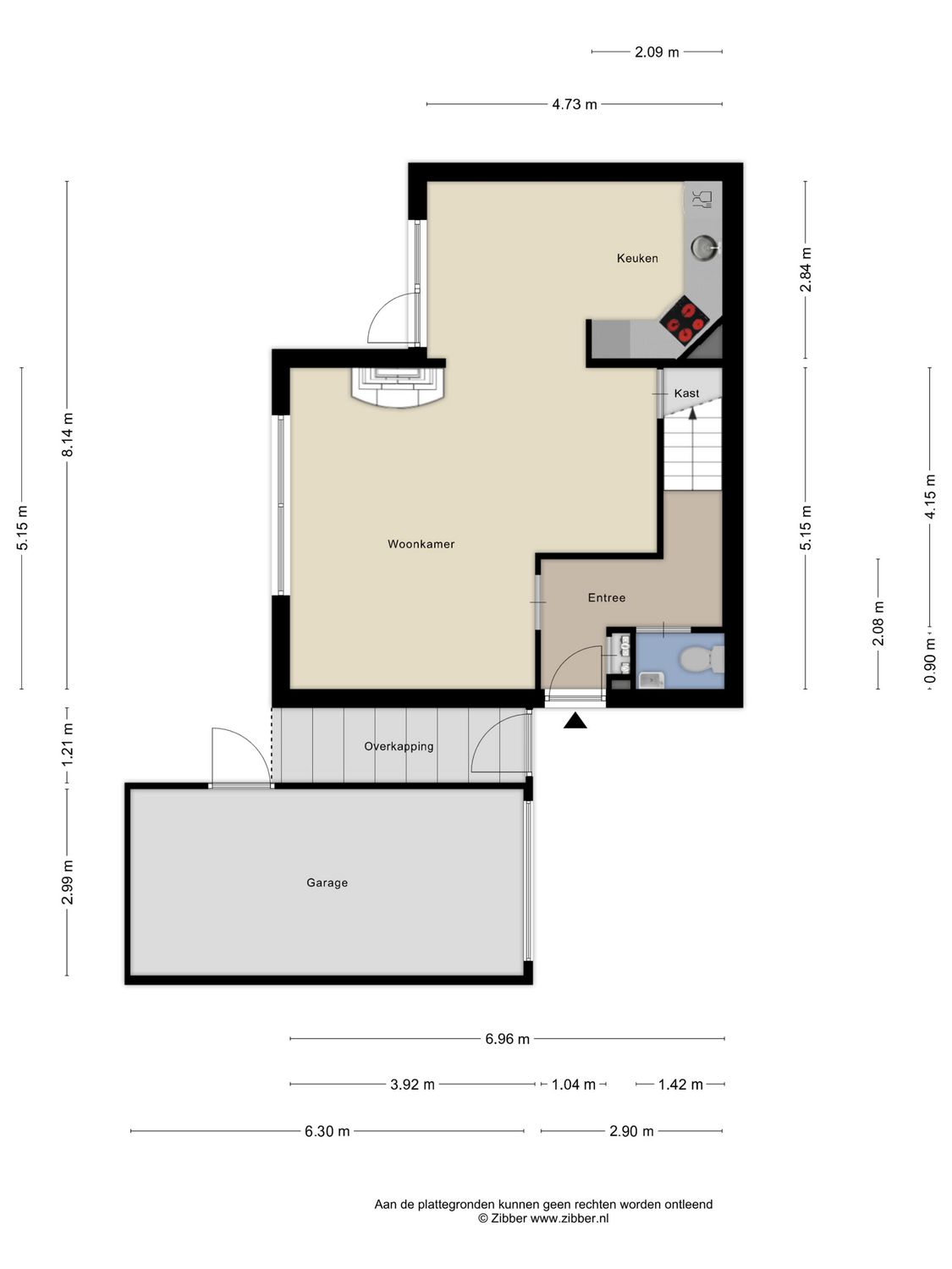 Rh&ocirc;nestraat 29, SPIJKENISSE plattegrond 0