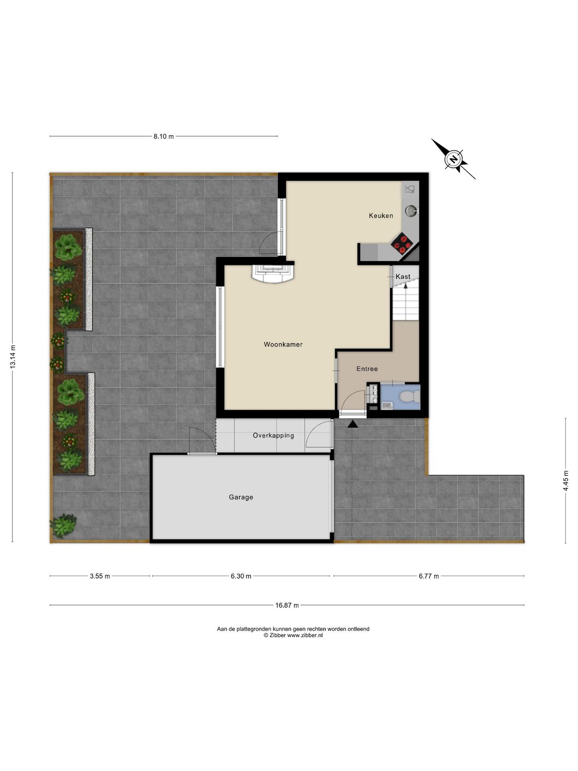 Rh&ocirc;nestraat 29, SPIJKENISSE plattegrond 1