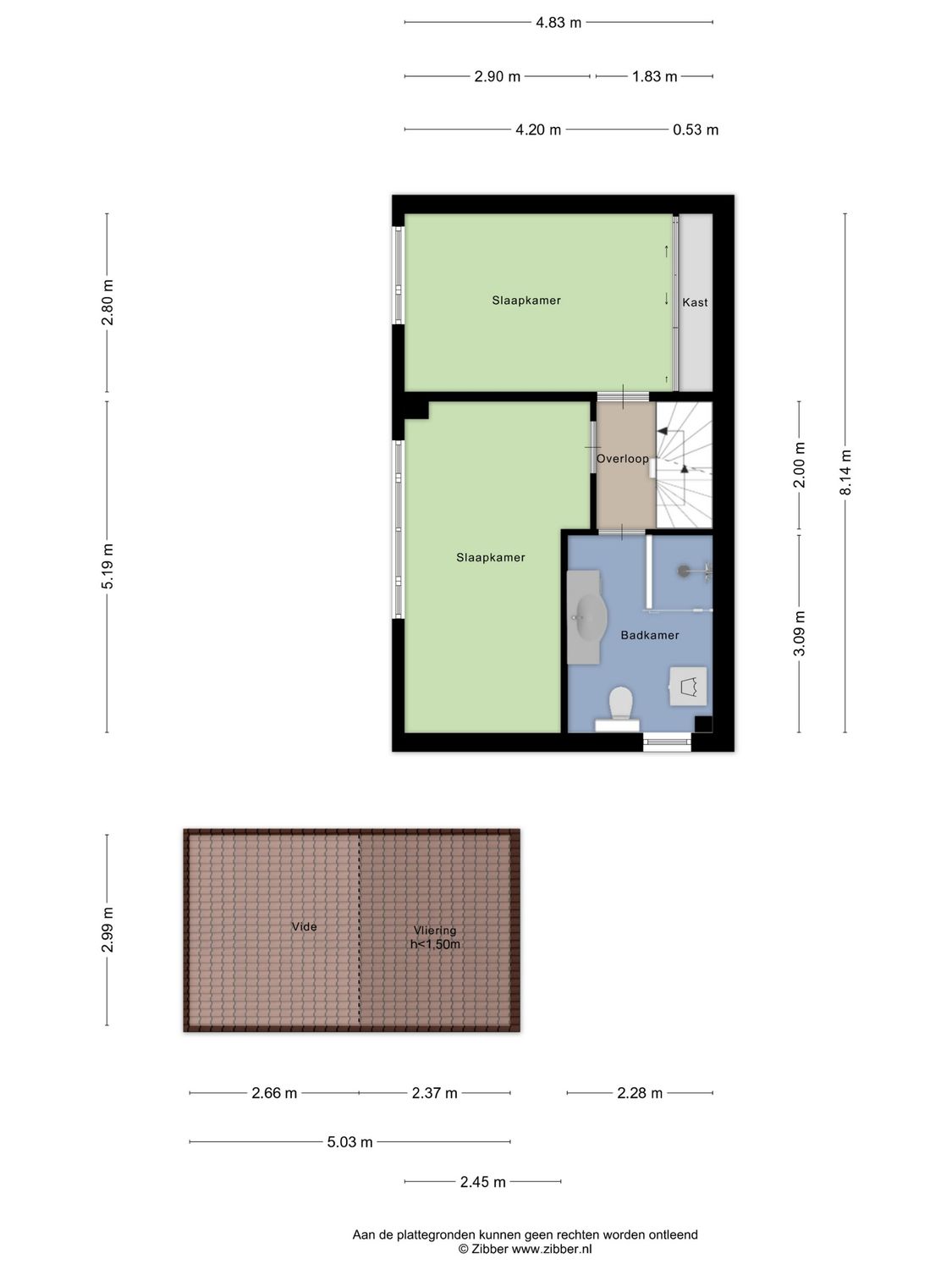 Rh&ocirc;nestraat 29, SPIJKENISSE plattegrond 2