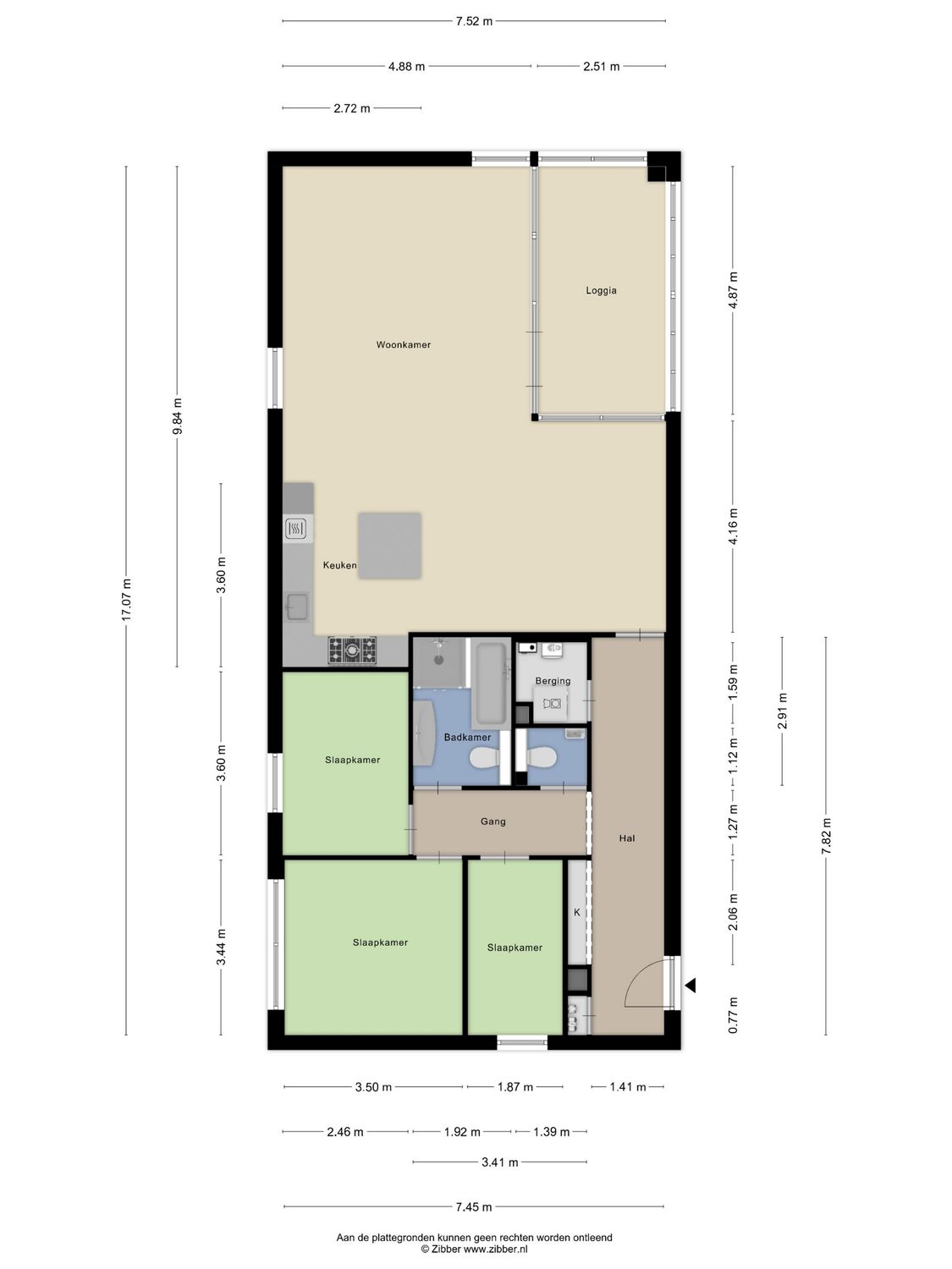 Krommedijk 1c, ZUIDLAND plattegrond 0