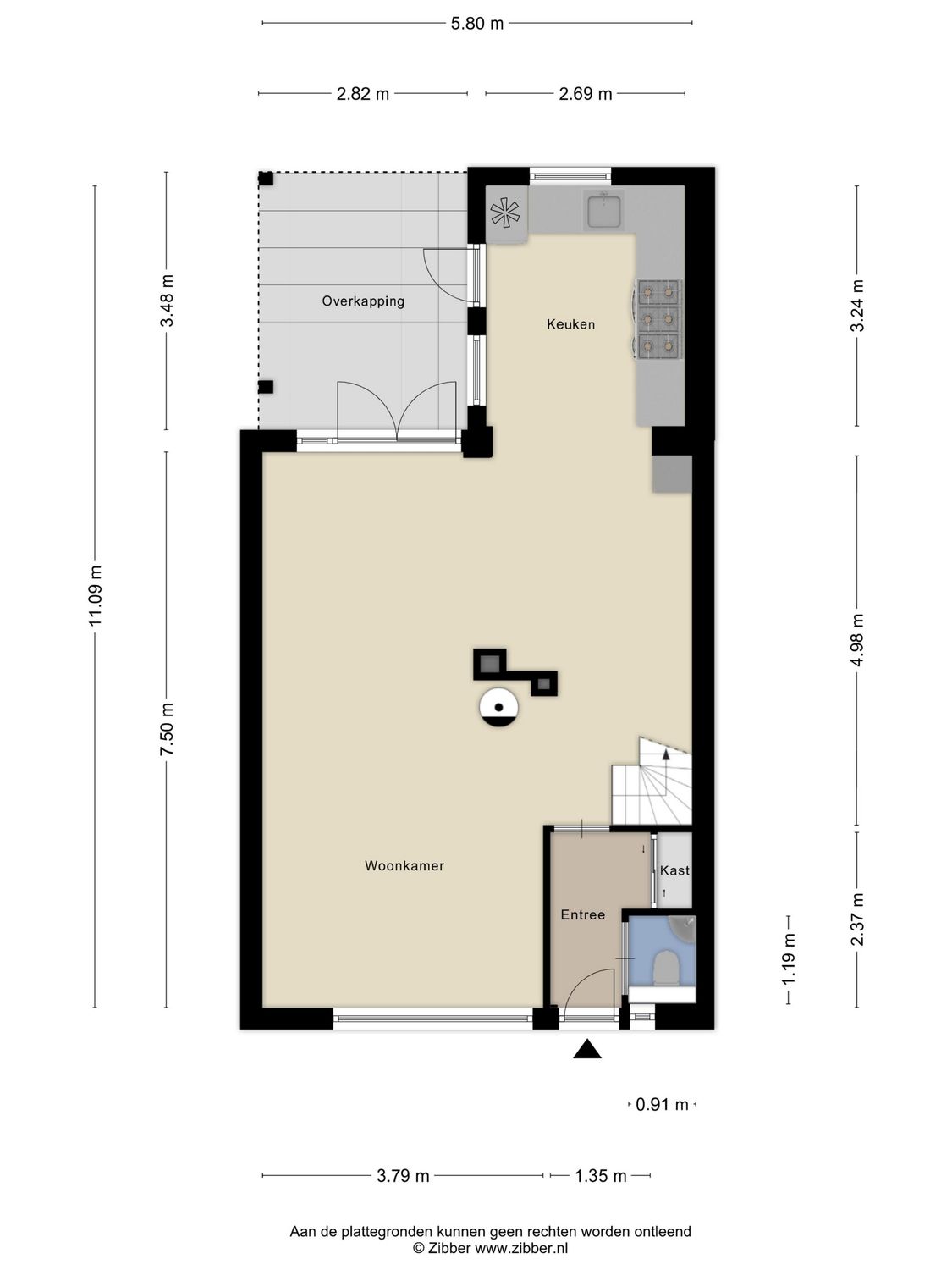 Komweisingel 11, ABBENBROEK plattegrond 0