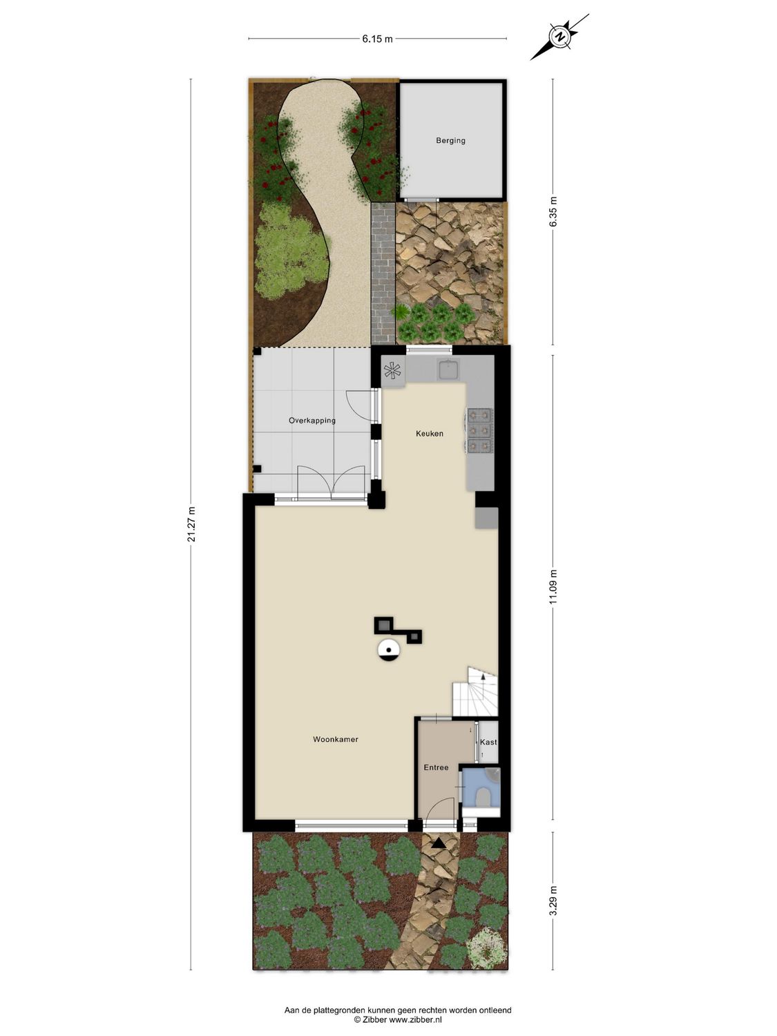 Komweisingel 11, ABBENBROEK plattegrond 1