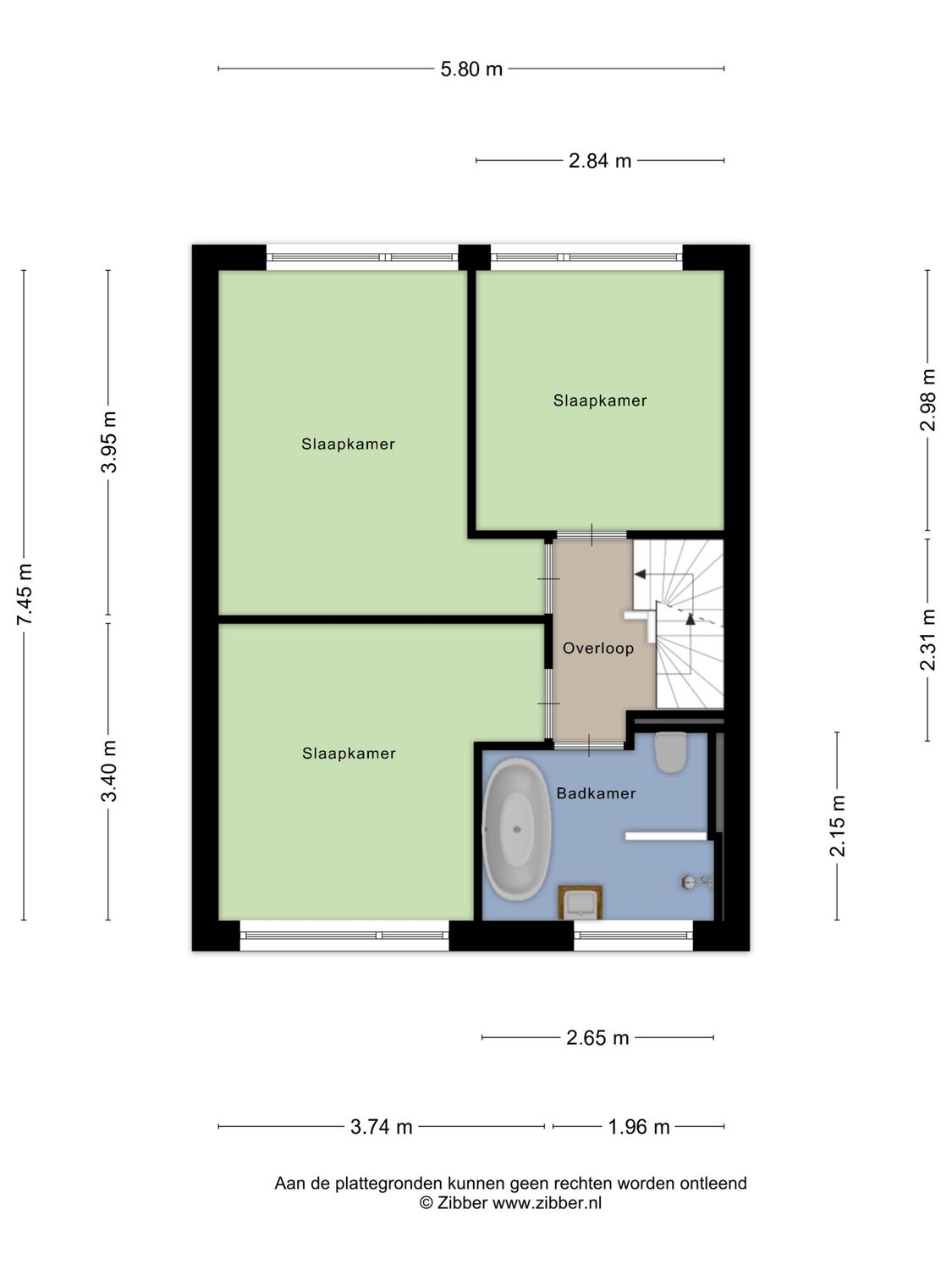 Komweisingel 11, ABBENBROEK plattegrond 3