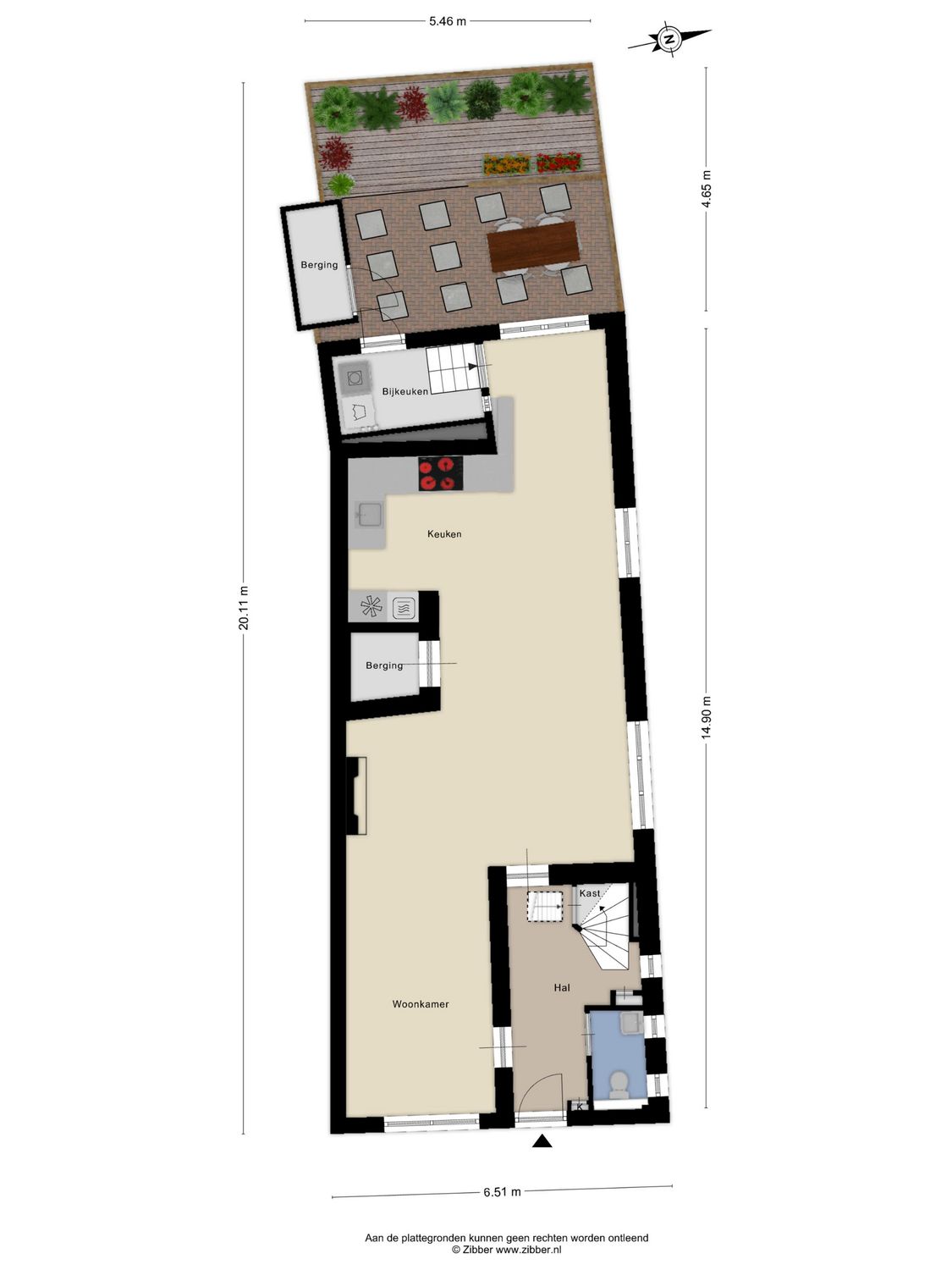 Dorpsplein 5, GEERVLIET plattegrond 1