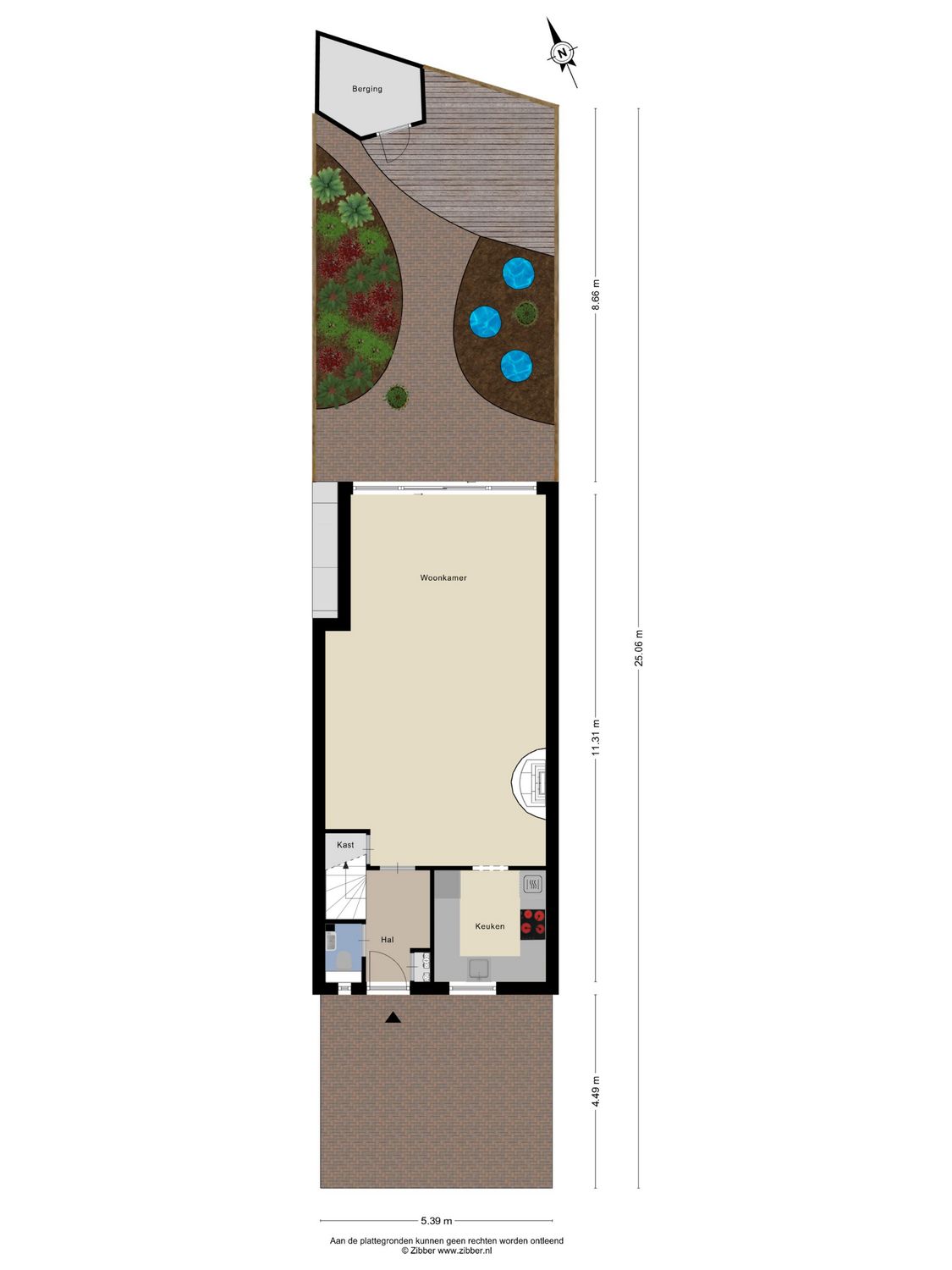 Kerckhoek 8, ZUIDLAND plattegrond 1
