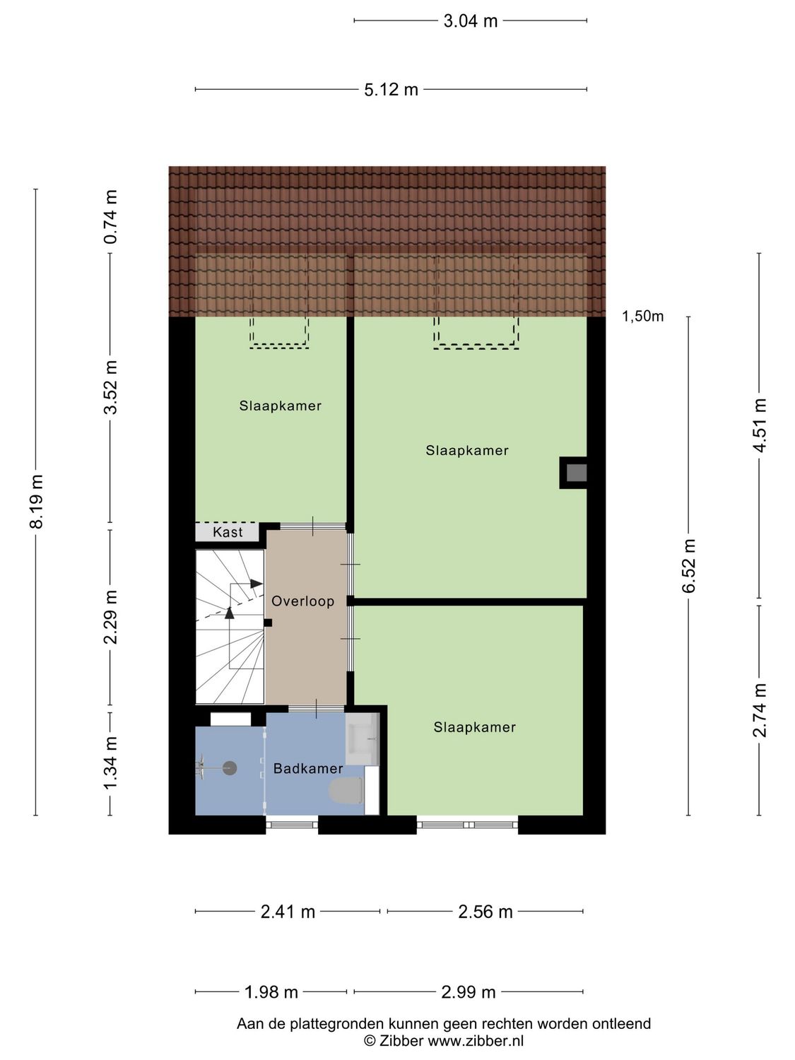 Kerckhoek 8, ZUIDLAND plattegrond 3