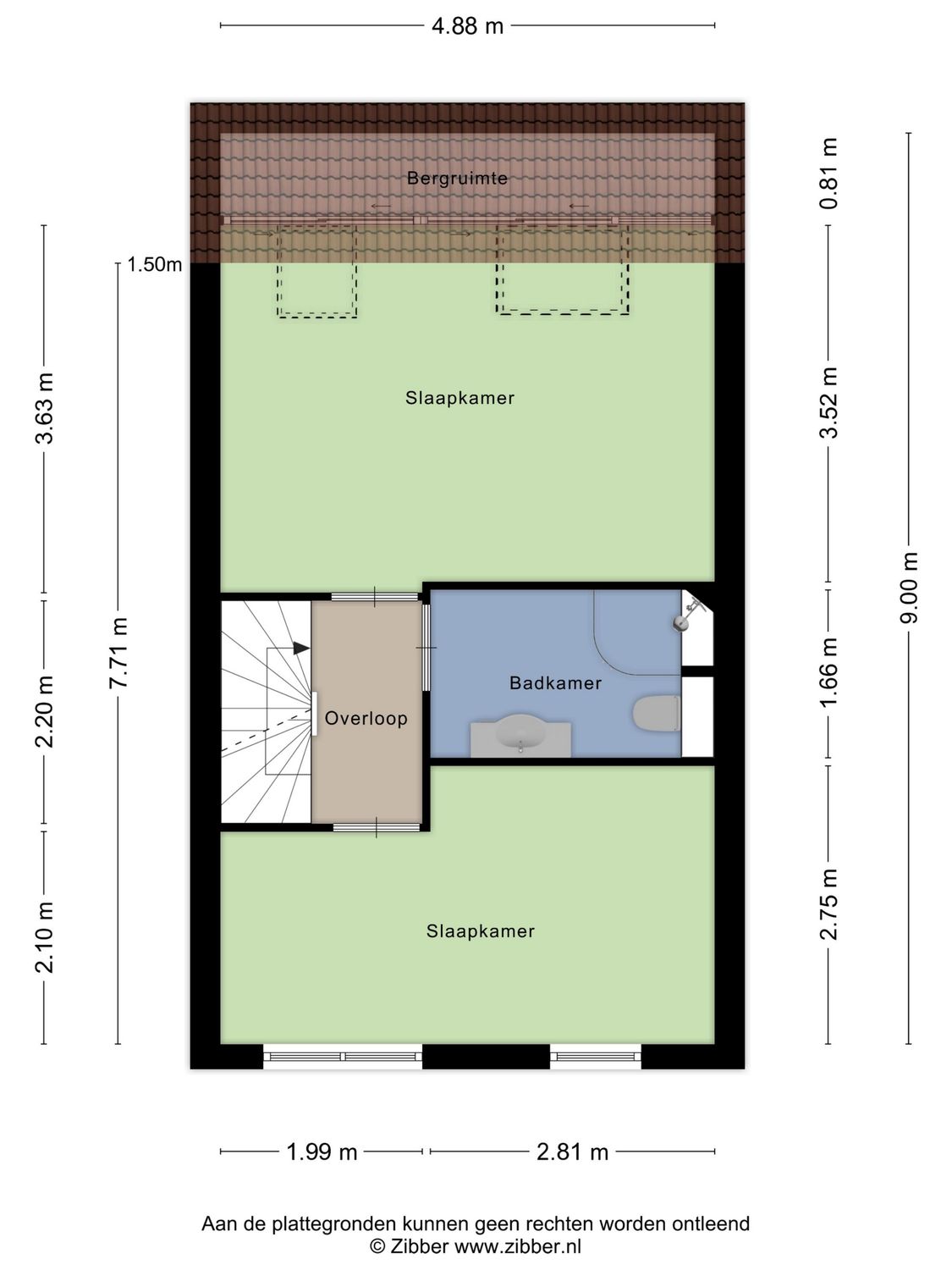 Mozartweg 31, SPIJKENISSE plattegrond 2