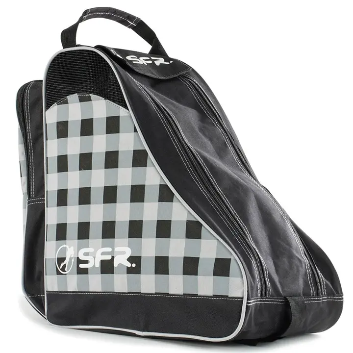 Designer Ice & Skate Bag Black Chequered - Schoudertas