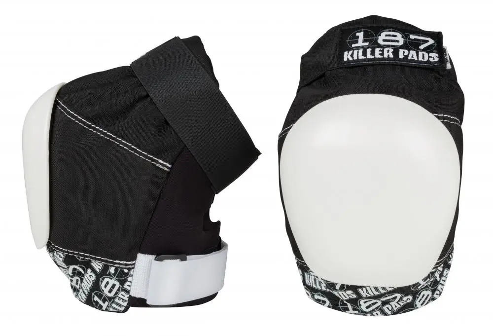 Pro Knee Pads Black White Knie Beschermers