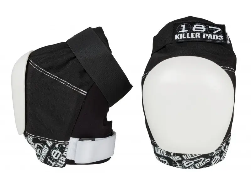 Pro Knee Pads Black/White - Knie Beschermers