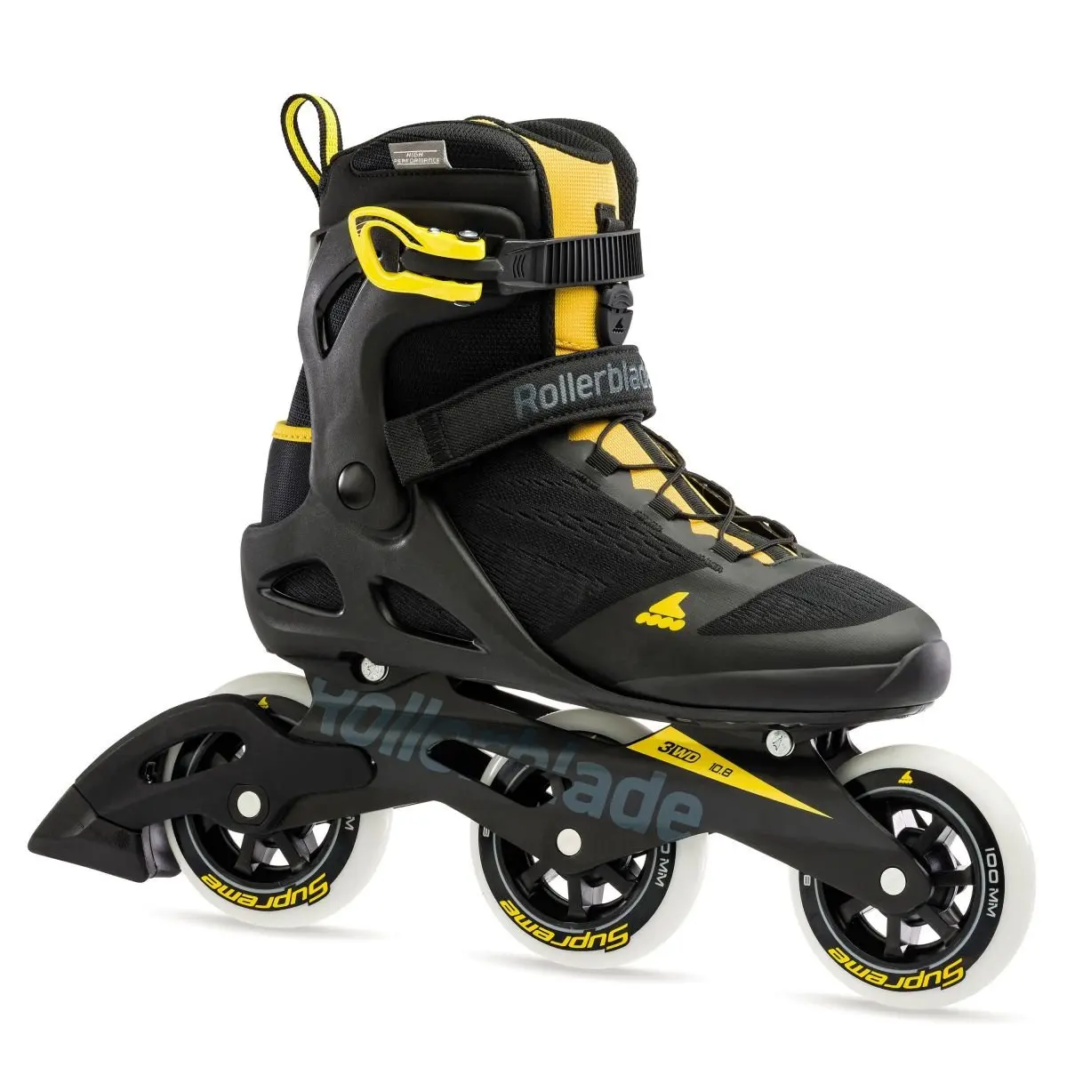 Macroblade 100 3WD Black Saffron Yellow Fitness Tour skates