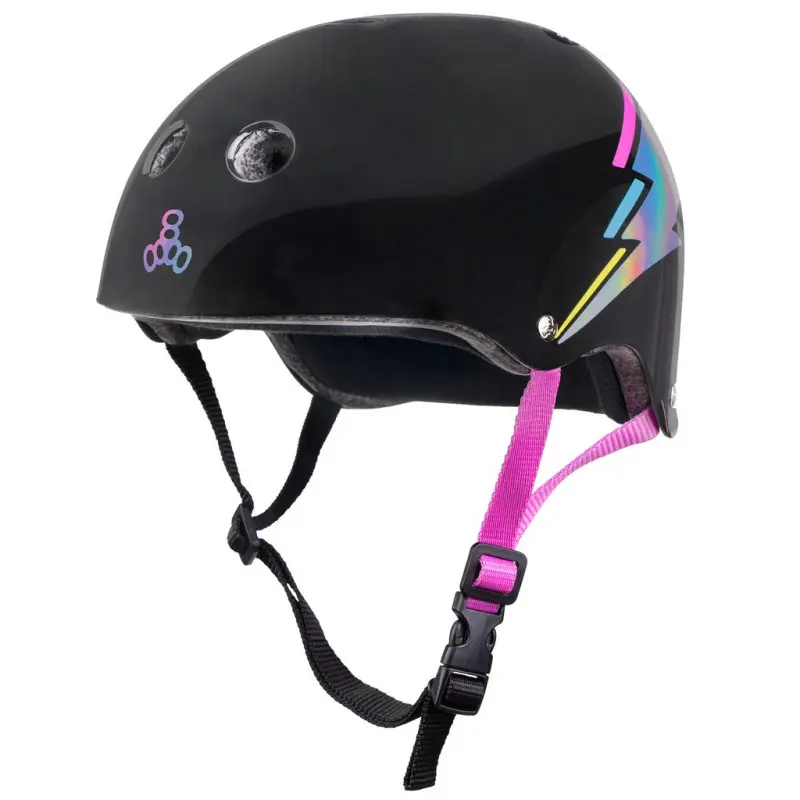 The Certified Sweatsaver Helmet Black Hologram Skate Helm