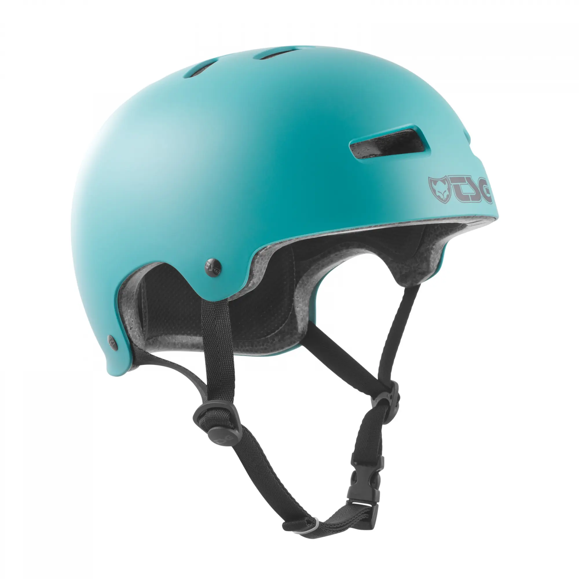 Evolution Solid Color Satin Cauma Green Skate Helm