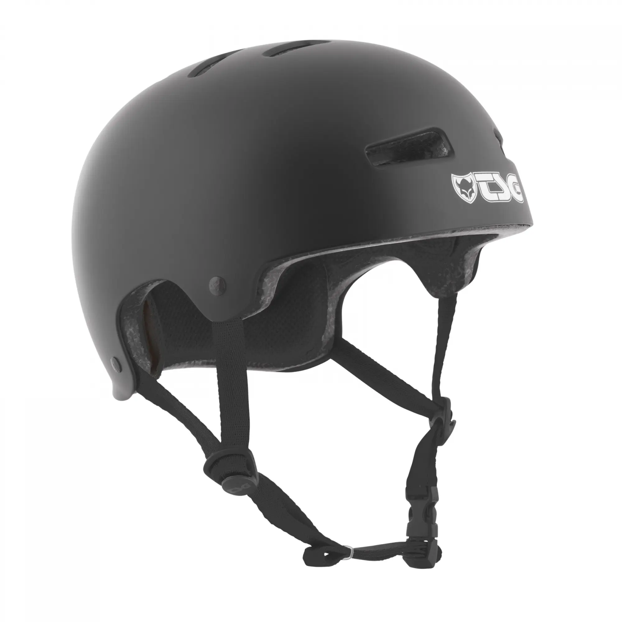 Evolution Solid Color Satin Black Skate Helm