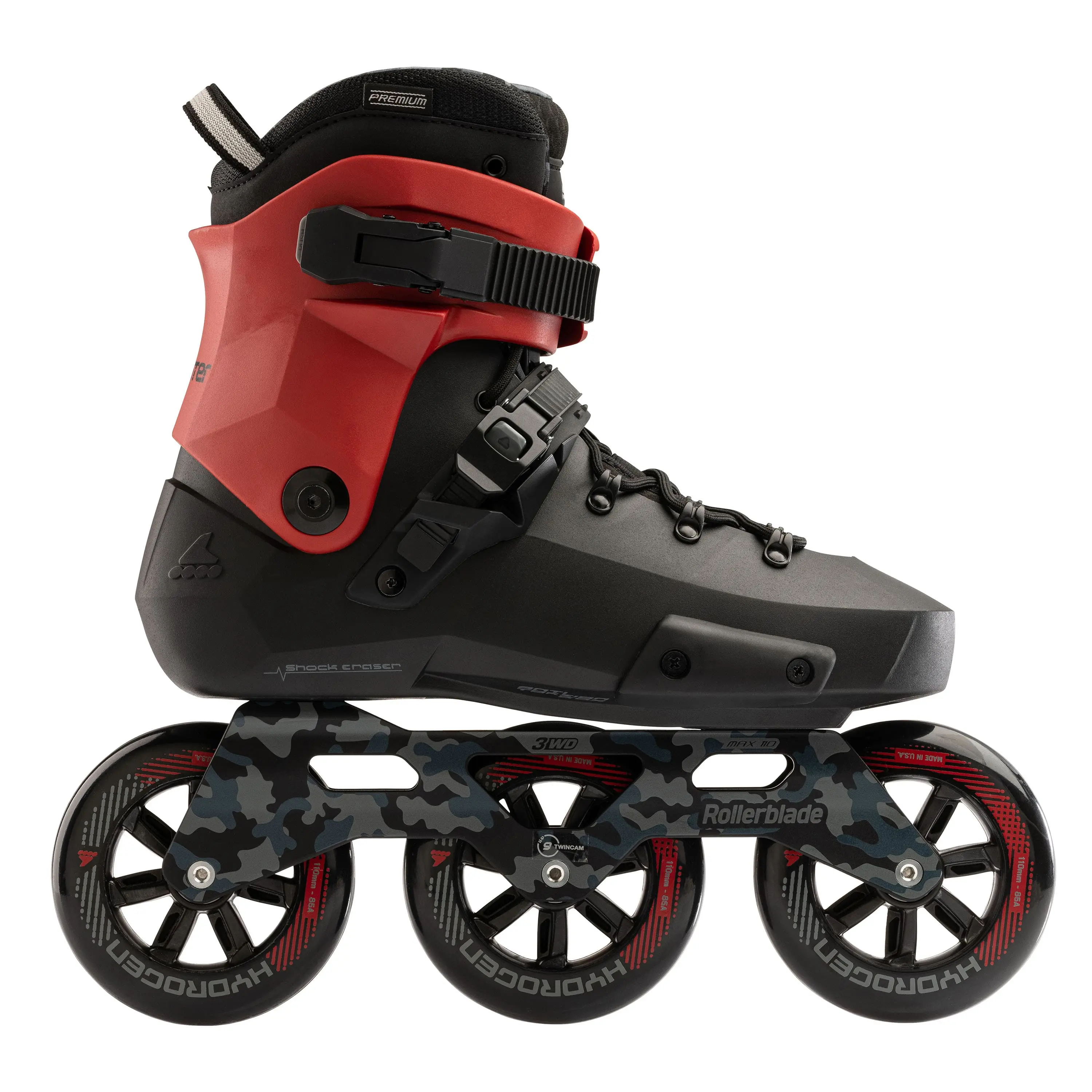 Twister 110 Zwart Rood Tri Skates