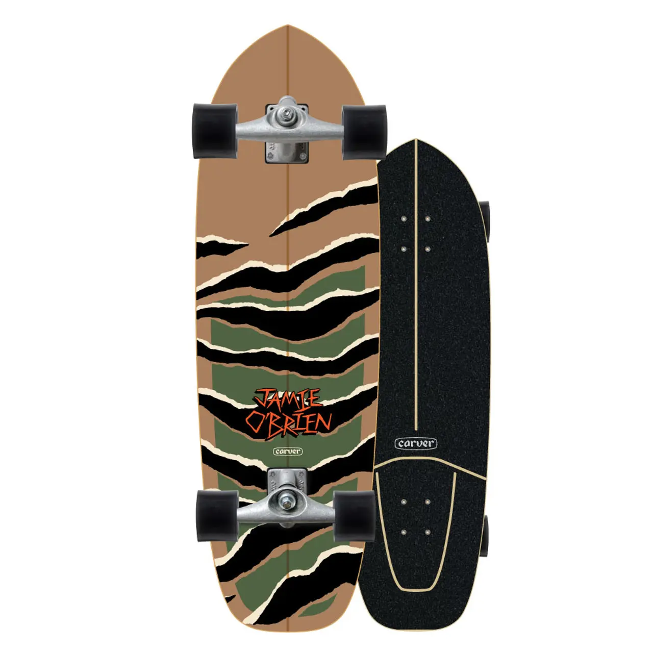 JOB Camo Tiger 33.5 Surfskate Complete