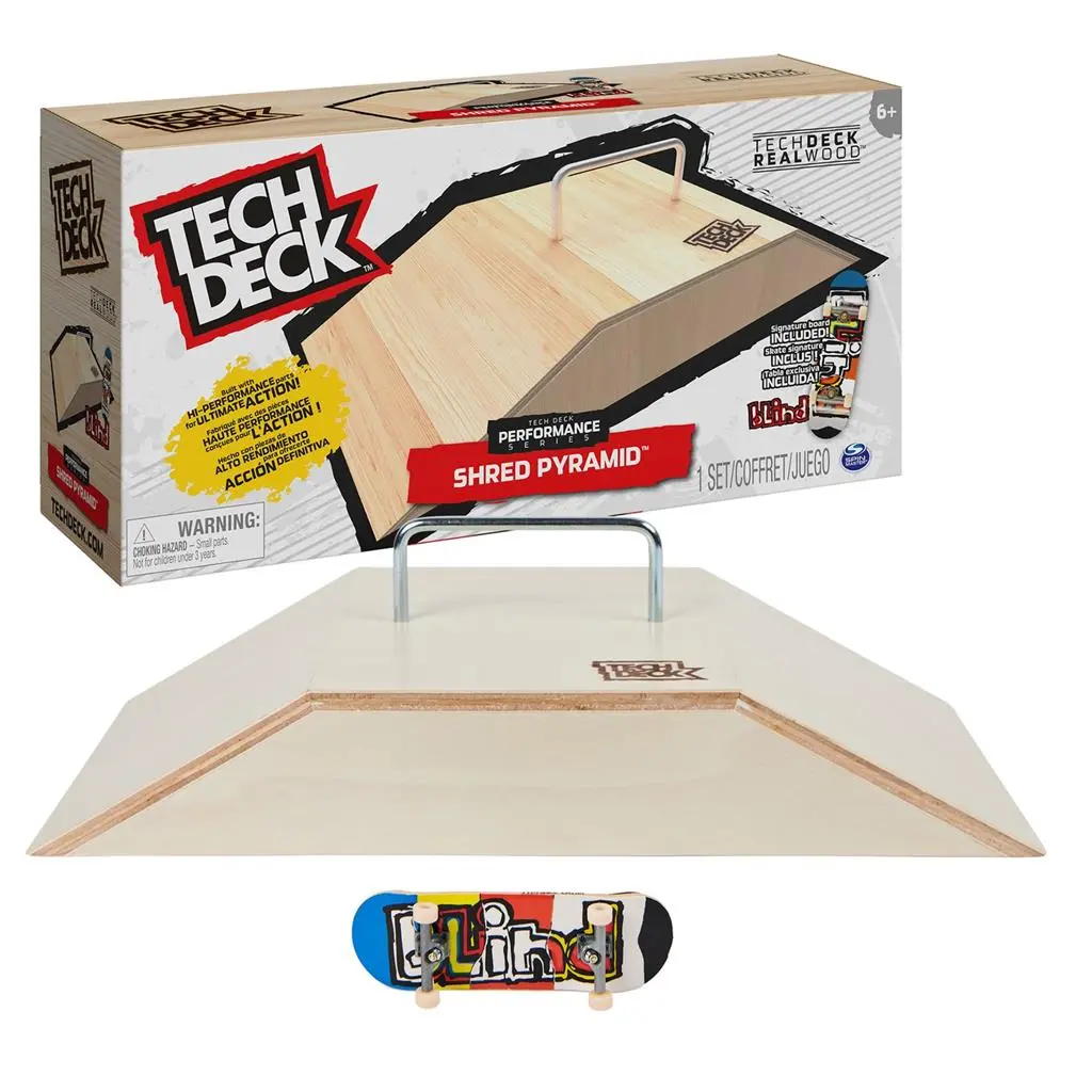 Wood Shred Pyramid Fingerboard Skatepark