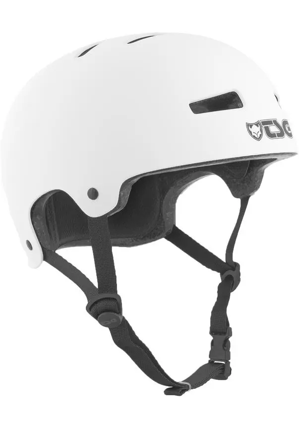 Evolution Youth Satin White Skate Helm