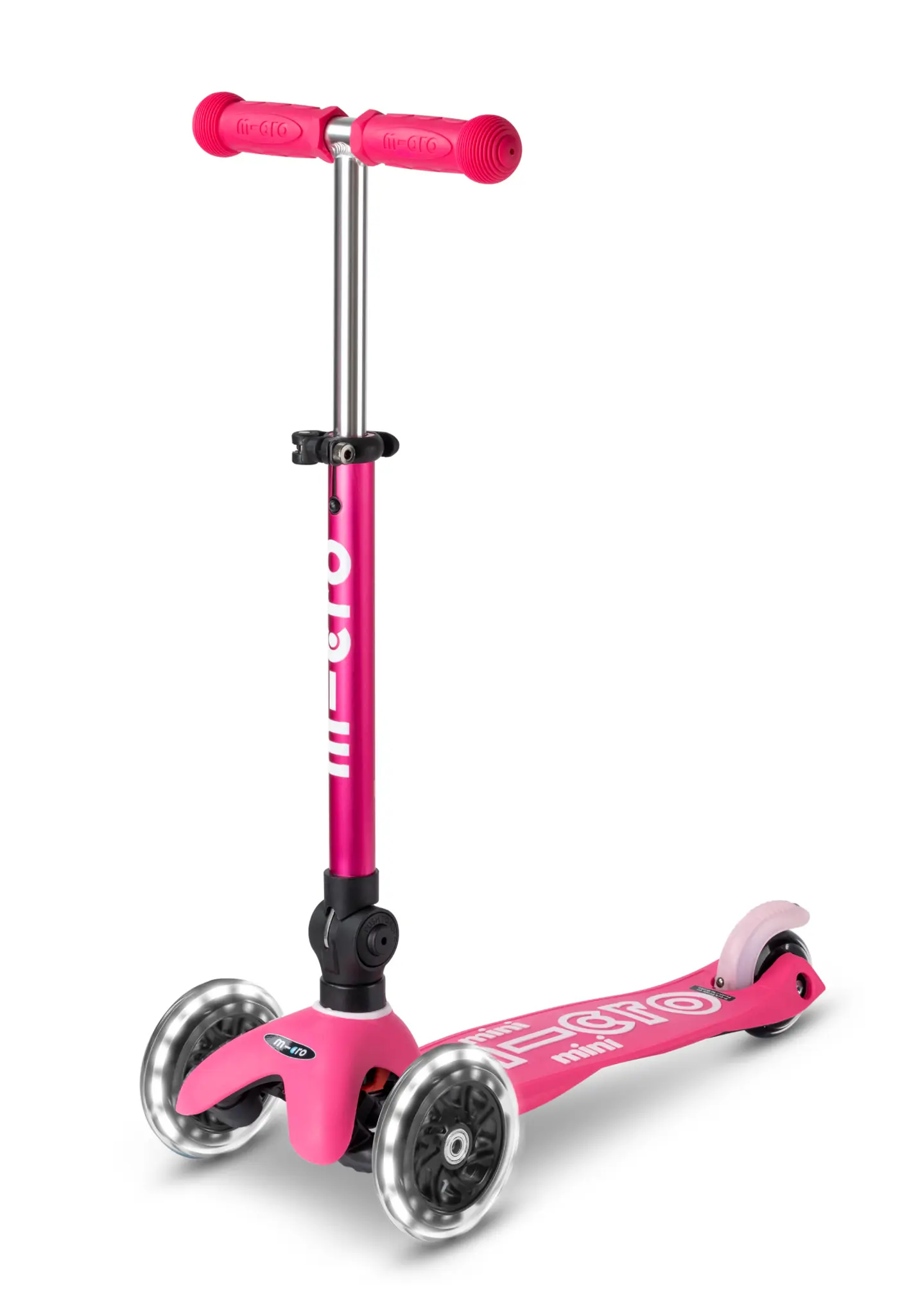 Mini deluxe Inklapbaar Led Pink Kickboard Foldable